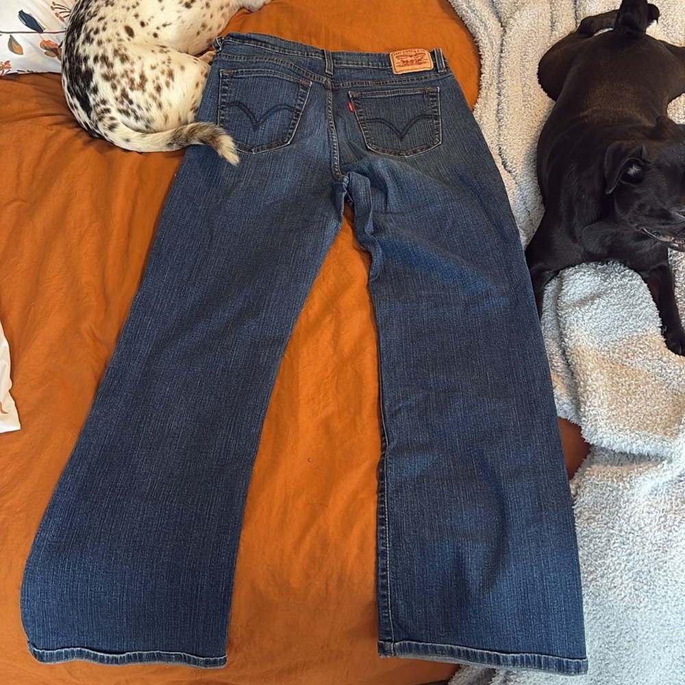 Levi's Blue Skimming bootcut maternity jeans - Picture 3 of 6